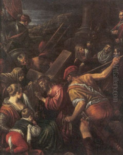 Andata Al Calvario Oil Painting by Leandro da Ponte Bassano