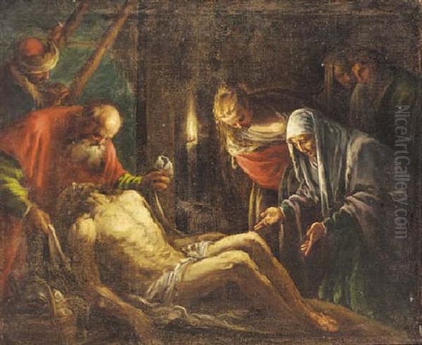 The Lamentation Oil Painting by Leandro da Ponte Bassano