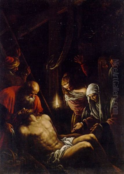 The Lamentation Oil Painting by Leandro da Ponte Bassano