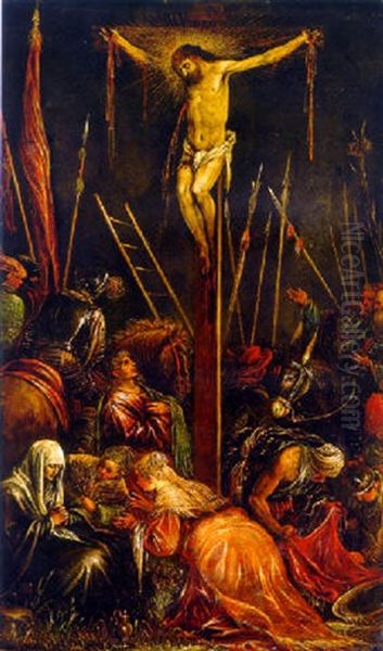 The Crucifixion Oil Painting by Leandro da Ponte Bassano