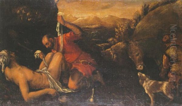 The Good Samaritan Oil Painting by Leandro da Ponte Bassano