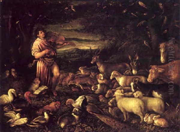 Orpheus Charming The Animals by Leandro da Ponte Bassano