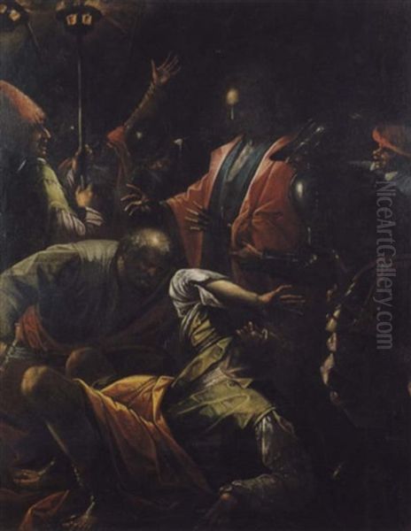 L'arrestation De Christ Oil Painting by Leandro da Ponte Bassano