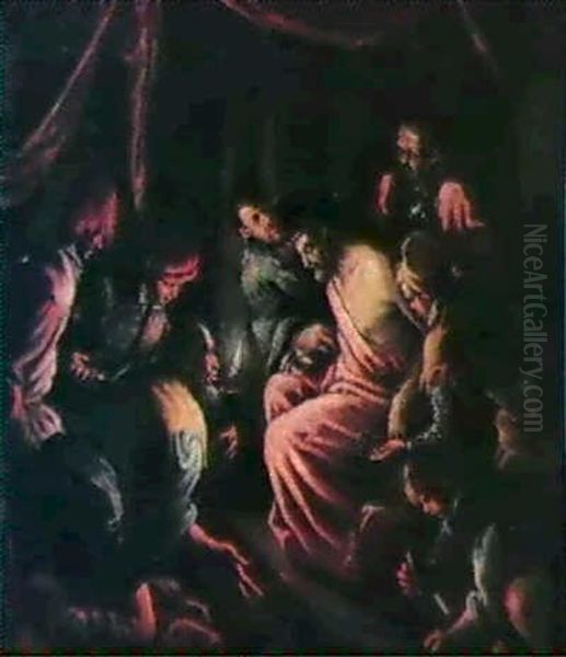 The Mocking Of Christ Oil Painting by Leandro da Ponte Bassano