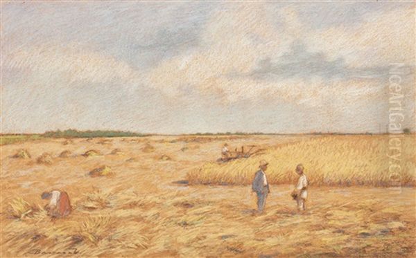 Harvesting Oil Painting by Ludovic Bassarab