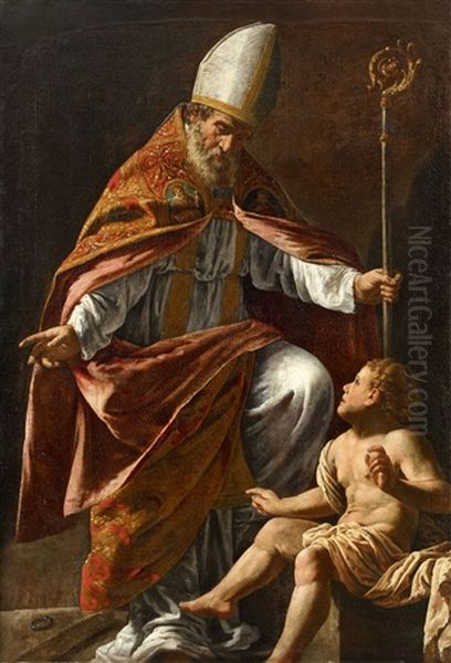 Saint Augustine Oil Painting by Marcantonio Bassetti