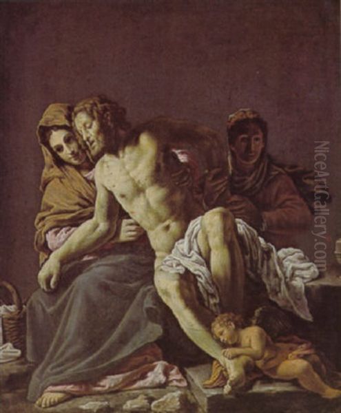 Compianto Sul Cristo Morto Oil Painting by Marcantonio Bassetti