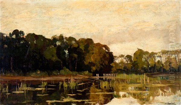 Aan De Vecht Oil Painting by Nicolaas Bastert