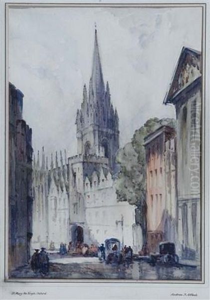 View Of St. Mary The Virgin Church Oil Painting by Andrew F. Affleck