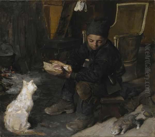 Le Petit Ramoneur (damvillers) Oil Painting by Jules Bastien-Lepage