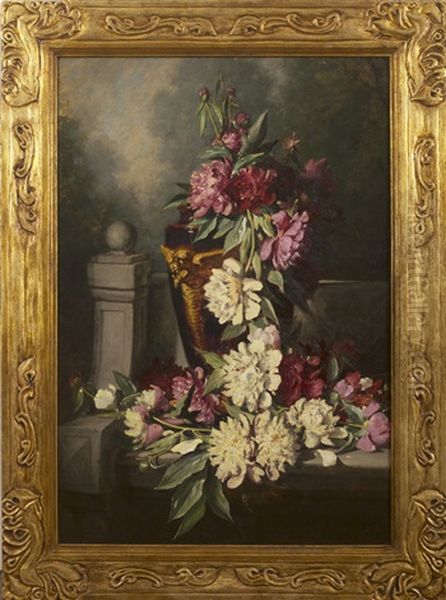 Still-life With Peonies In A Vase by Frederick S. Batcheller