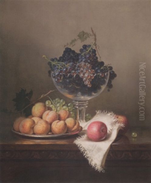 Still Life With Fruit And Compote Oil Painting by Frederick S. Batcheller