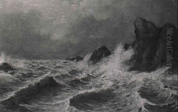 Approaching Storm, Grand Manan Oil Painting by Frederick S. Batcheller