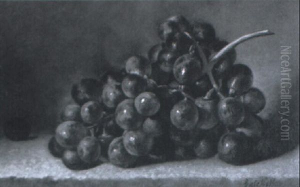 Still Life With Grapes Oil Painting by Frederick S. Batcheller