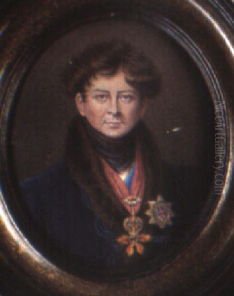 Portrait Of George Iv Oil Painting by William Bate