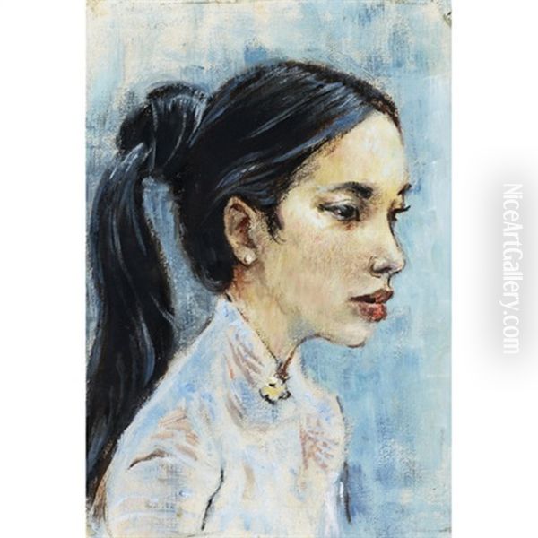 Burmese Girl Oil Painting by Robert Bateman