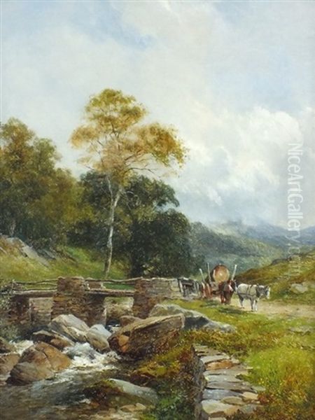 'mill By Stream' And 'the Bridge' by David Bates