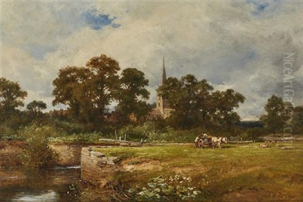 Stratford On Avon Oil Painting by David Bates