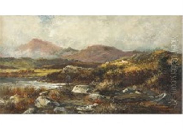 Near Malan, North Wales Oil Painting by David Bates