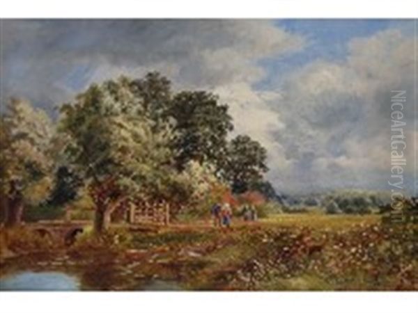 Rural Landscape Oil Painting by David Bates