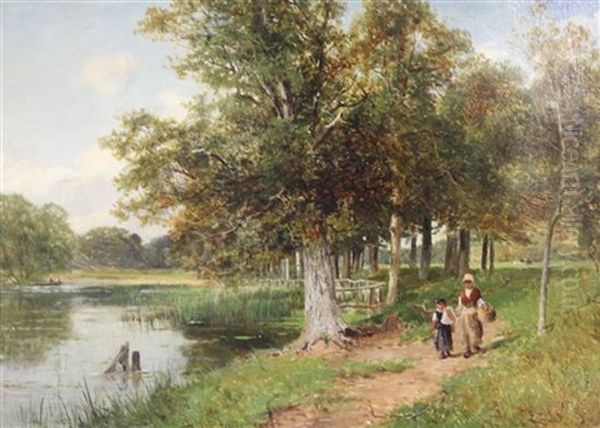 Pirton Poole, Worcester Oil Painting by David Bates