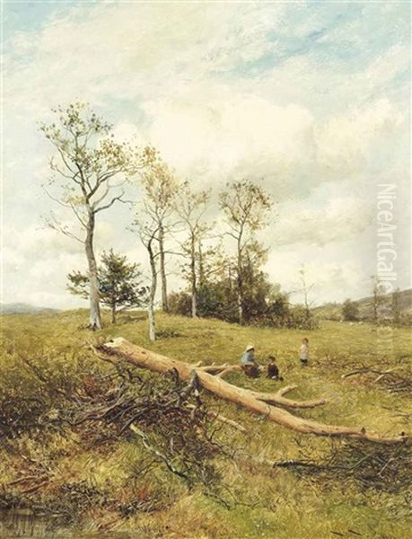 A Spring Day Oil Painting by David Bates