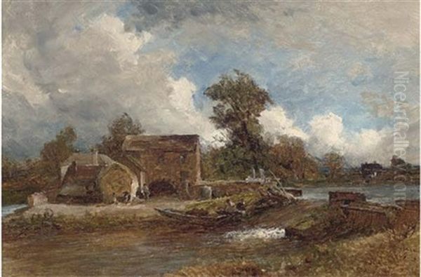 The Watermill Oil Painting by David Bates