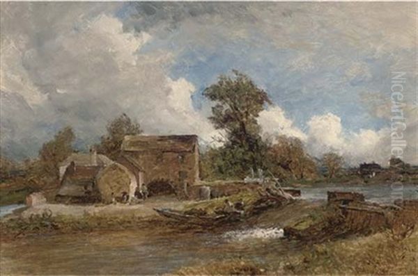 The Watermill Oil Painting by David Bates