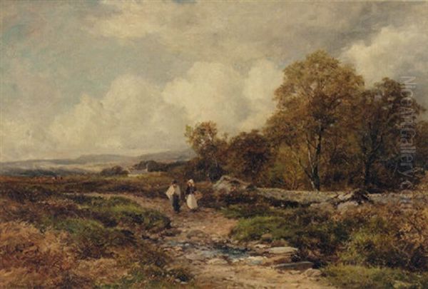 A Path In Wharfedale - Above The Wharfe Oil Painting by David Bates