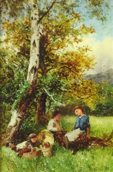 The Picnic Oil Painting by David Bates