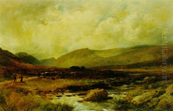 The Pass Of Nant Finnyon Oil Painting by David Bates