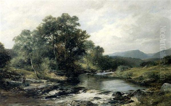 On The Artro, Llanbedr Oil Painting by David Bates