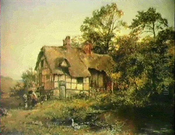 At Hatfield Near Worcester Oil Painting by David Bates