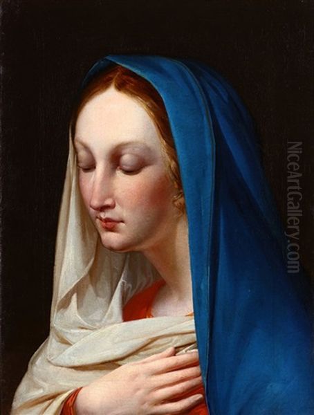 The Madonna Oil Painting by Pompeo Girolamo Batoni