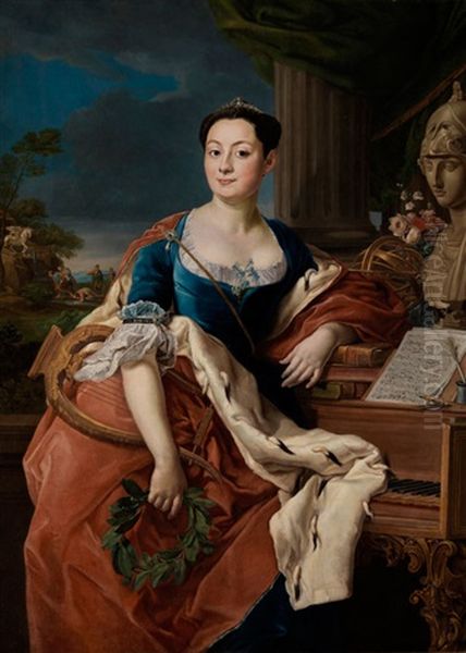 Bildnis Der Prinzessin Giacinta Orsini Boncompagni Ludovisi, Herzogin Von Arce (1741 - 1759), Pompeo Batoni Und Werkstatt Oil Painting by Pompeo Girolamo Batoni