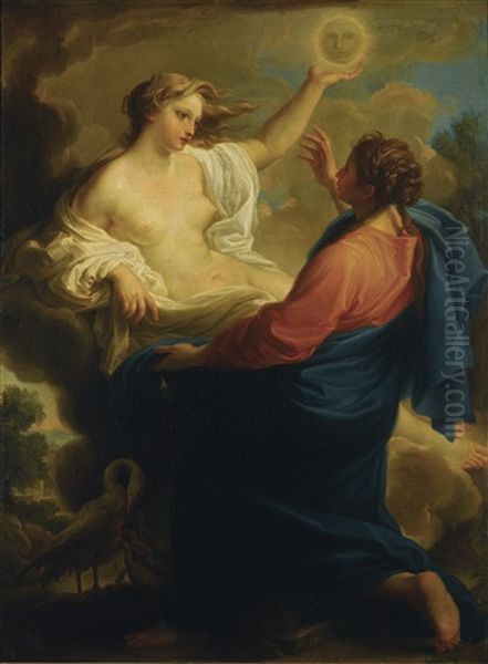 Truth And Mercy Oil Painting by Pompeo Girolamo Batoni