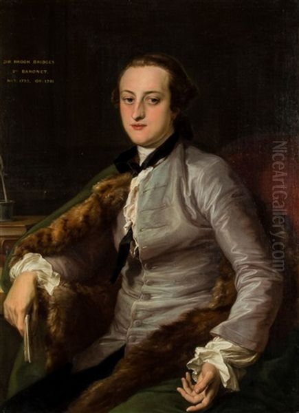 Portrait Of Sir Brook William Bridges, 3rd Baronet (1733-1791) Oil Painting by Pompeo Girolamo Batoni