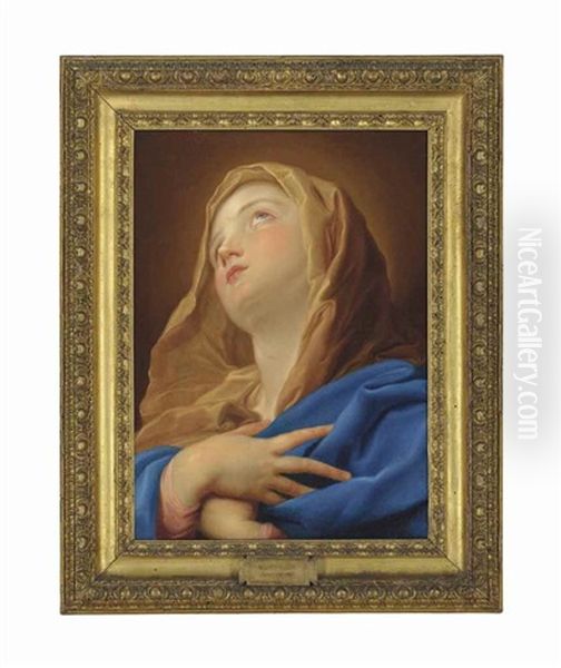 The Madonna Oil Painting by Pompeo Girolamo Batoni