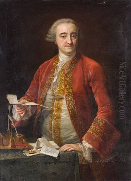 Retrato De Manuel De Roda Oil Painting by Pompeo Girolamo Batoni