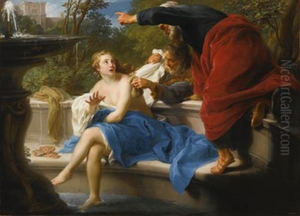 Susanna And The Elders Oil Painting by Pompeo Girolamo Batoni