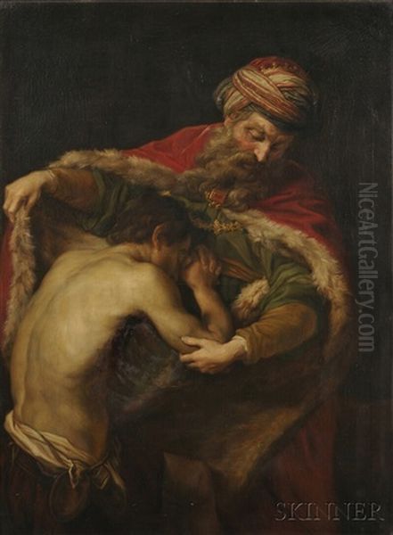 The Return Of The Prodigal Son Oil Painting by Pompeo Girolamo Batoni