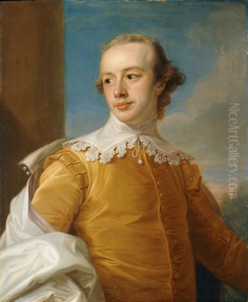 Ritratto Di Sir Wyndham Knatchbull - Wyndham (collaboration W/studio) Oil Painting by Pompeo Girolamo Batoni