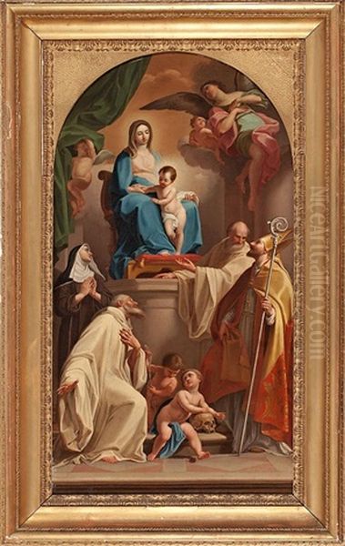 Sacra Conversazione Oil Painting by Pompeo Girolamo Batoni