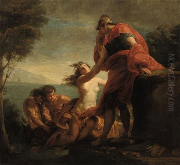 Achilles Comforted By Thetis Oil Painting by Pompeo Girolamo Batoni