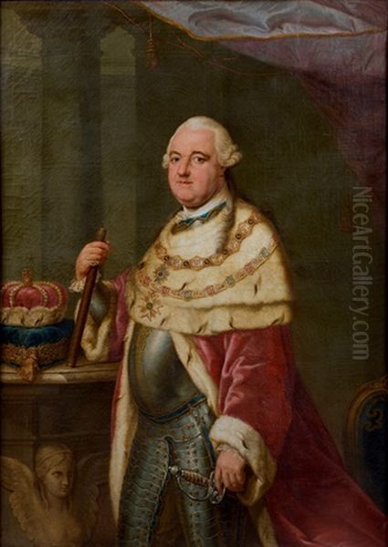 Portrait De L'electeur Karl Theodor De Baviere A Mi-corps Oil Painting by Pompeo Girolamo Batoni