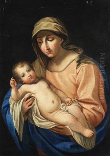 Madonna Mit Kind Oil Painting by Pompeo Girolamo Batoni