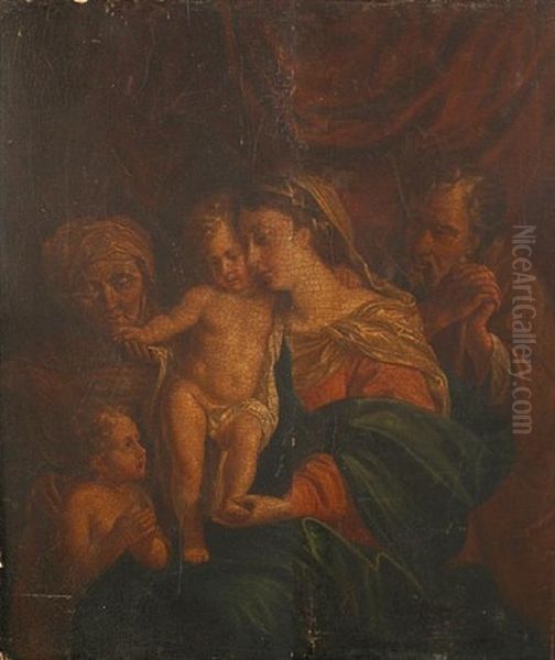 The Holy Family Oil Painting by Pompeo Girolamo Batoni