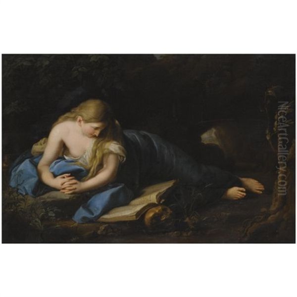 The Penitent Magdalene In The Desert Oil Painting by Pompeo Girolamo Batoni