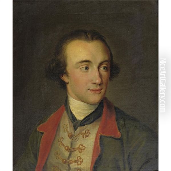 Portrait Of Edward Dering Oil Painting by Pompeo Girolamo Batoni