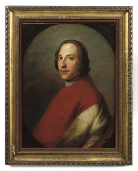 Portrait Of A Cardinal Oil Painting by Pompeo Girolamo Batoni